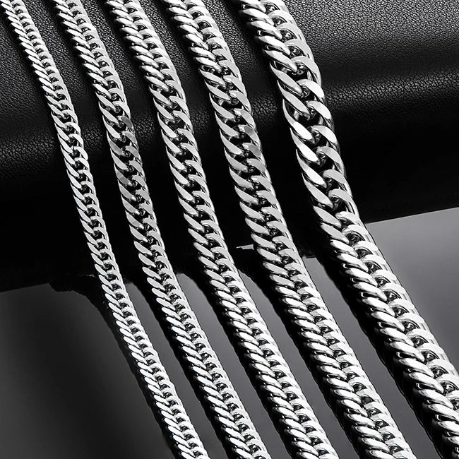 Stainless Steel Cuban Link Chains Classic Men Boy in USA