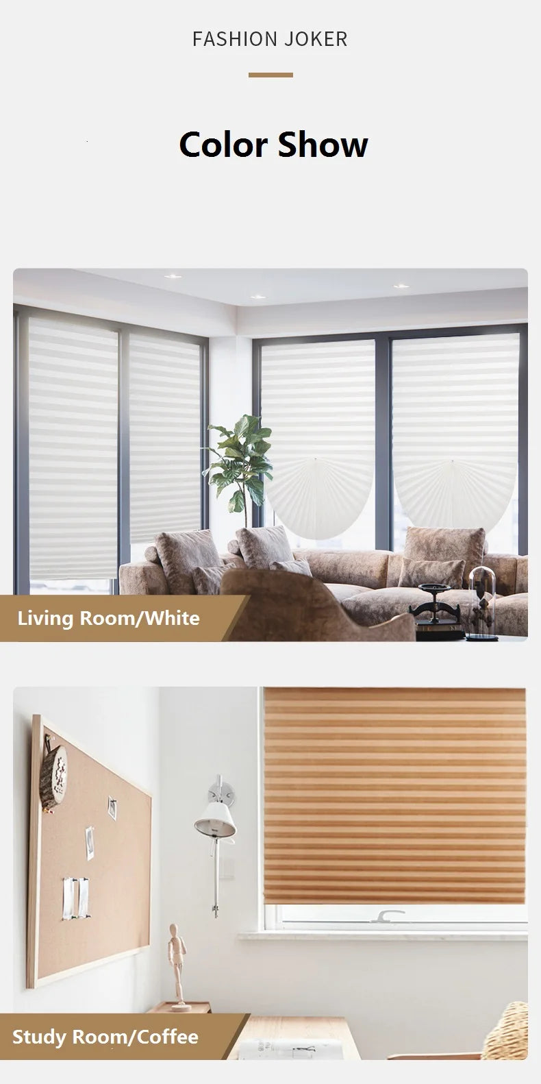 Simple Pleated Blinds Windows Doors ,Shades Home in USA