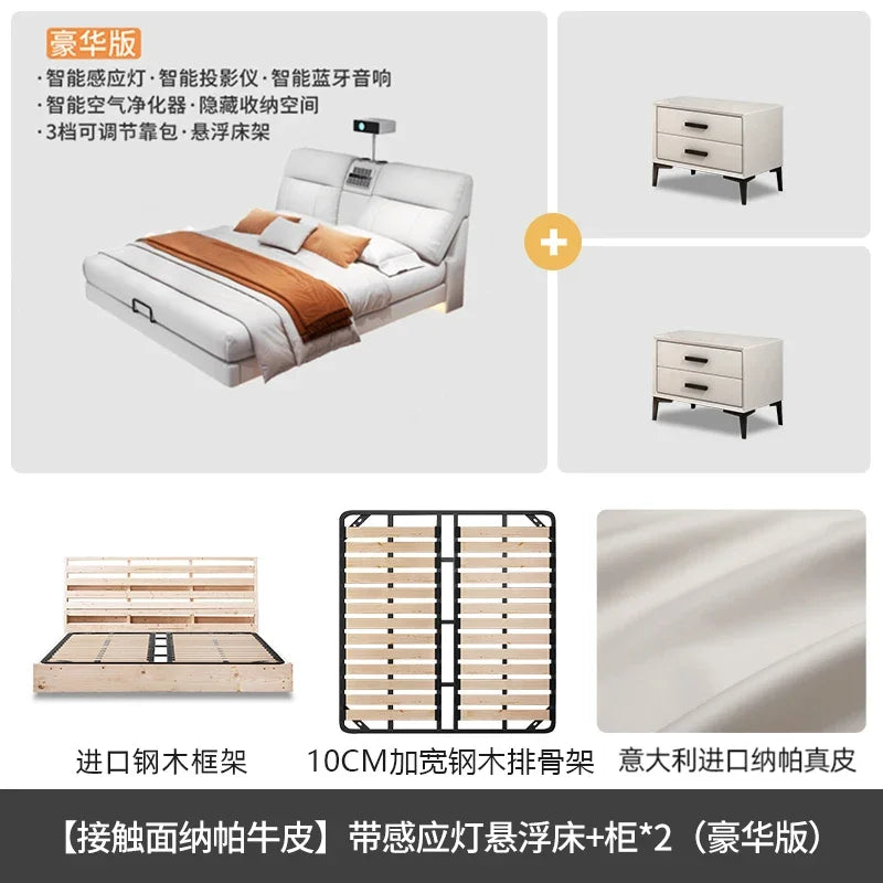 Modern Bed Frame Elegant Multifunctional Bed Comferter