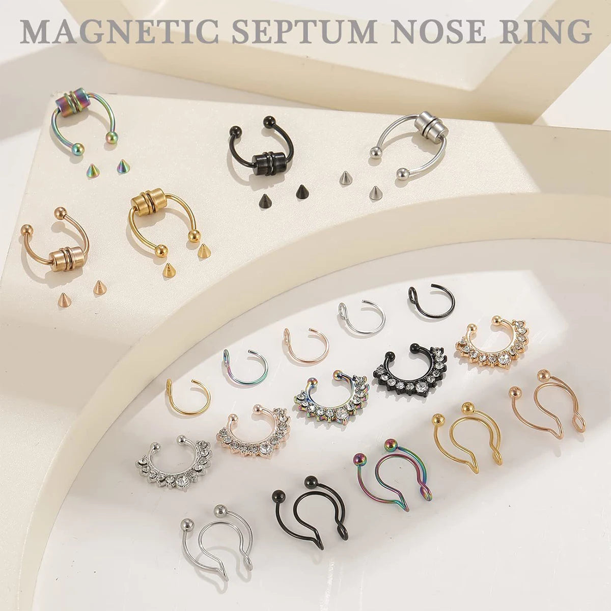 Fake Septum Nose Rings Hoop Women Girls Stainless in USA