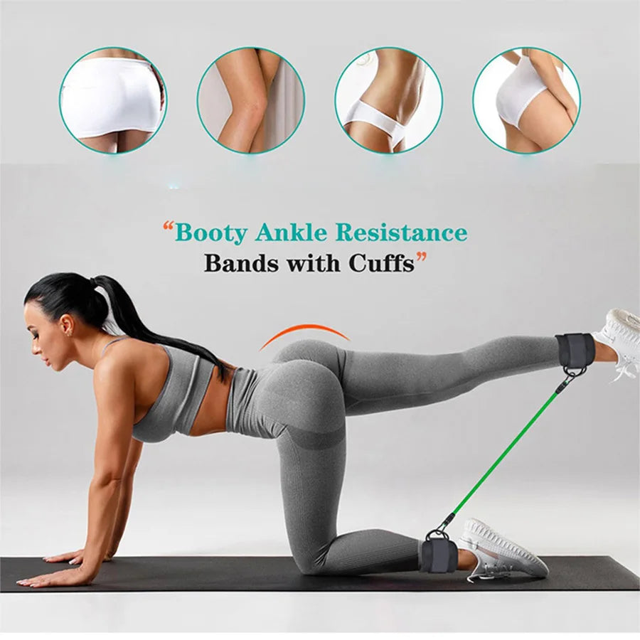 Ankle Straps Resistance Bands Fitness Sports Gym Equipment in USA