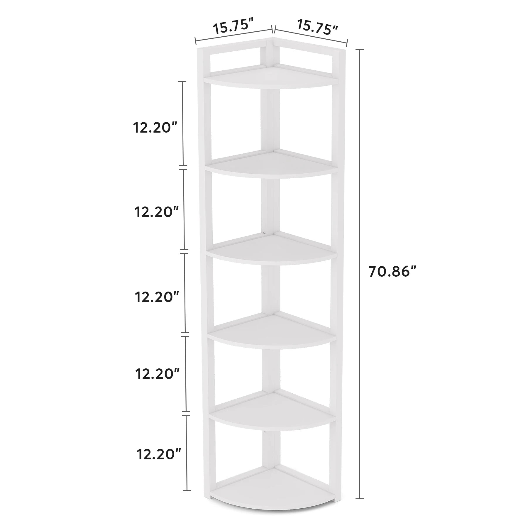 Tribesigns Corner Shelf, Bookshelf Small Bookcase in USA.