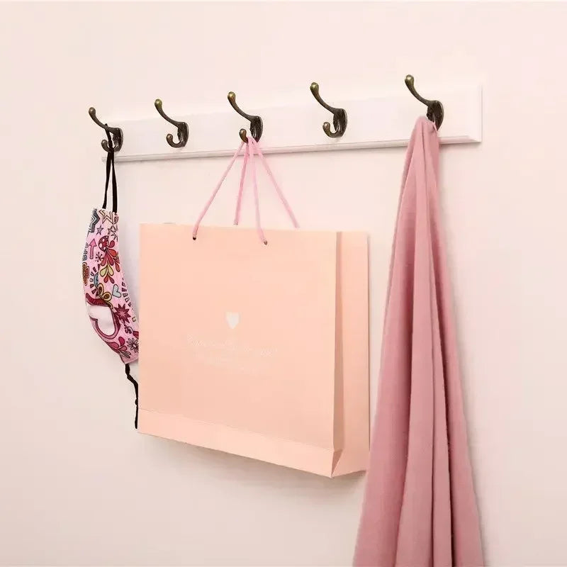 Bathroom Towel Rack Clothes Hanger Walnut Wall Hook