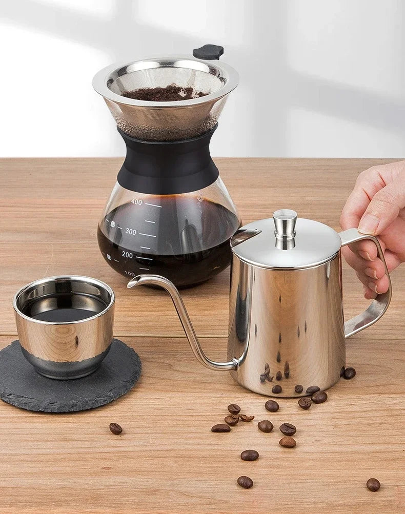 Stainless Hand Drip Coffee Hot Water Pot Gooseneck Kettle in USA.