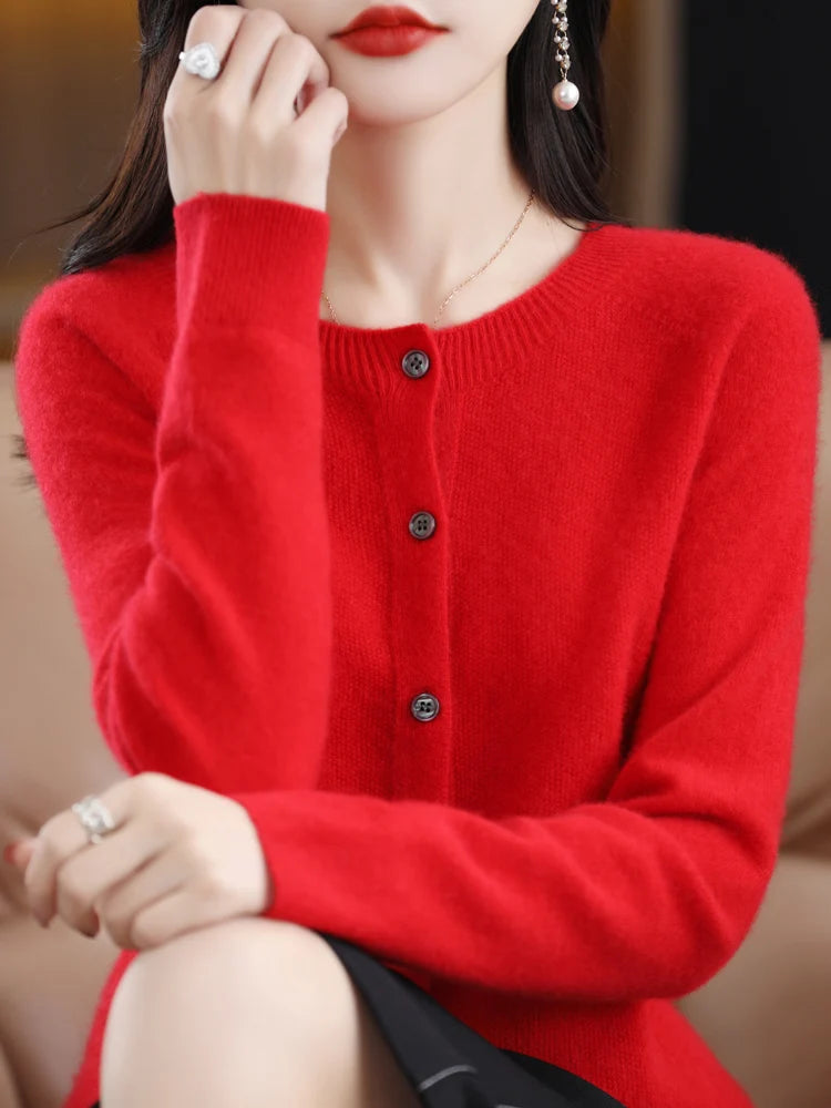 Merino Wool Sweaters Cashmere Cardigan Spring Autumn in USA