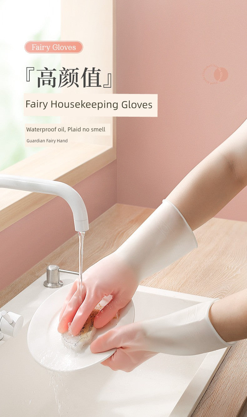 Household Kitchen Clean Abrasion Resistant Dishwashing Gloves in USA.