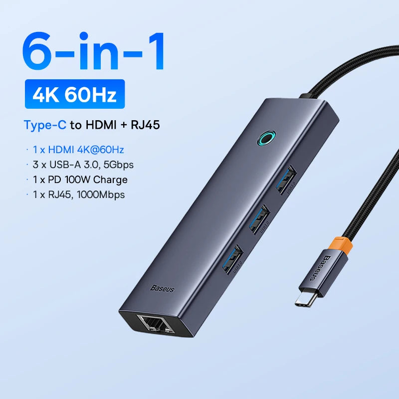 Baseus USB Type C to HDMI-Compatible HUB Adapter IN USA.