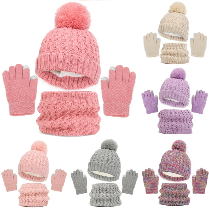 Luxury Fashion Scarves Children Knitted Beanie Cap Cute in USA