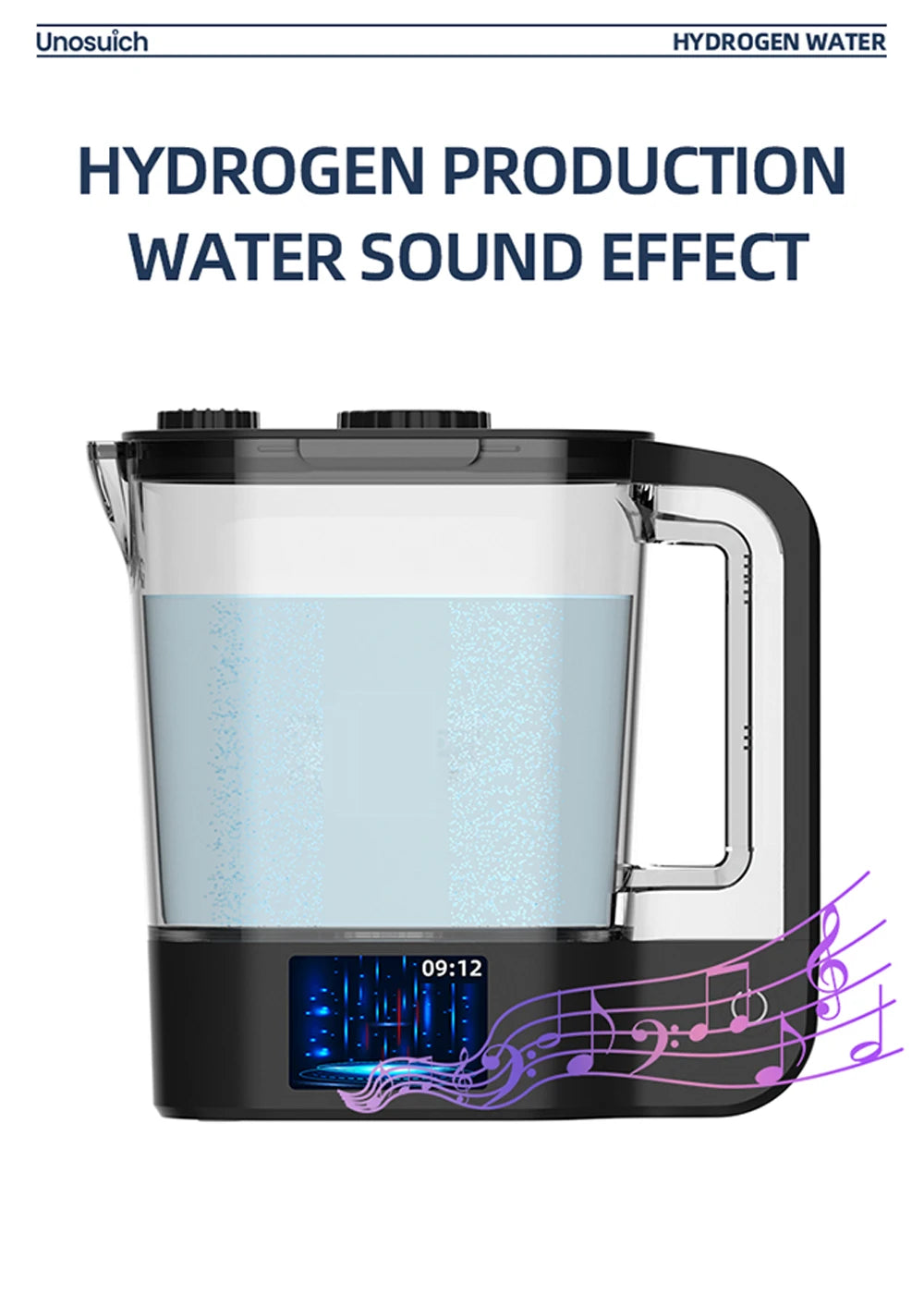 Hydrogen Water Pitcher,Hydrogen Kettle,2000ml Large Capacity in USA.