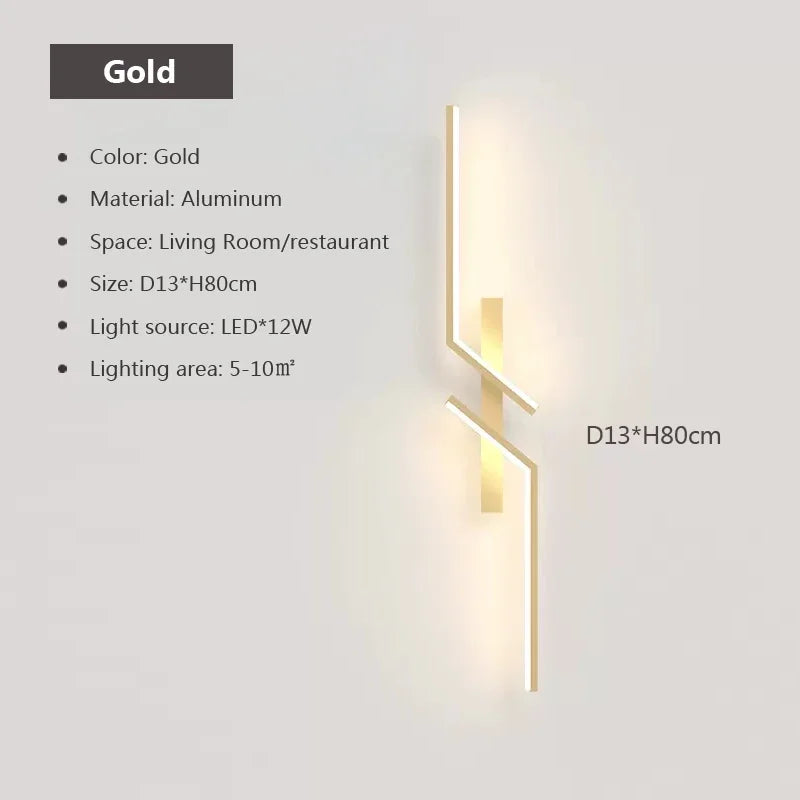 LED Wall Lamp Modern Minimalist Strip Wall Decor Lights Lighting IN USA.