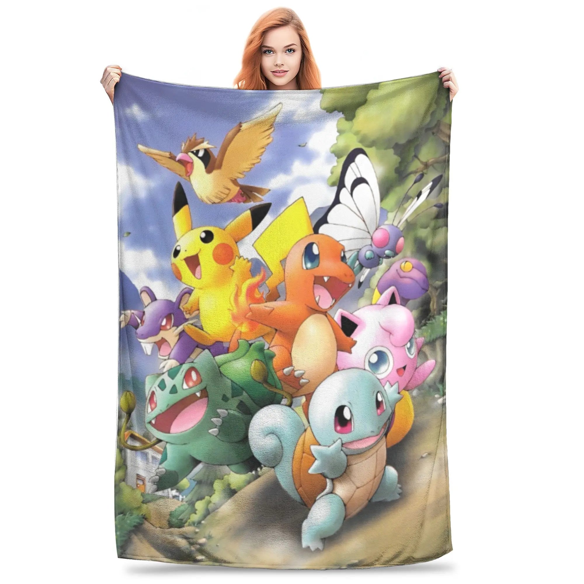 Pokemon Characters Pikachu Blanket Multiple Sizes in USA.