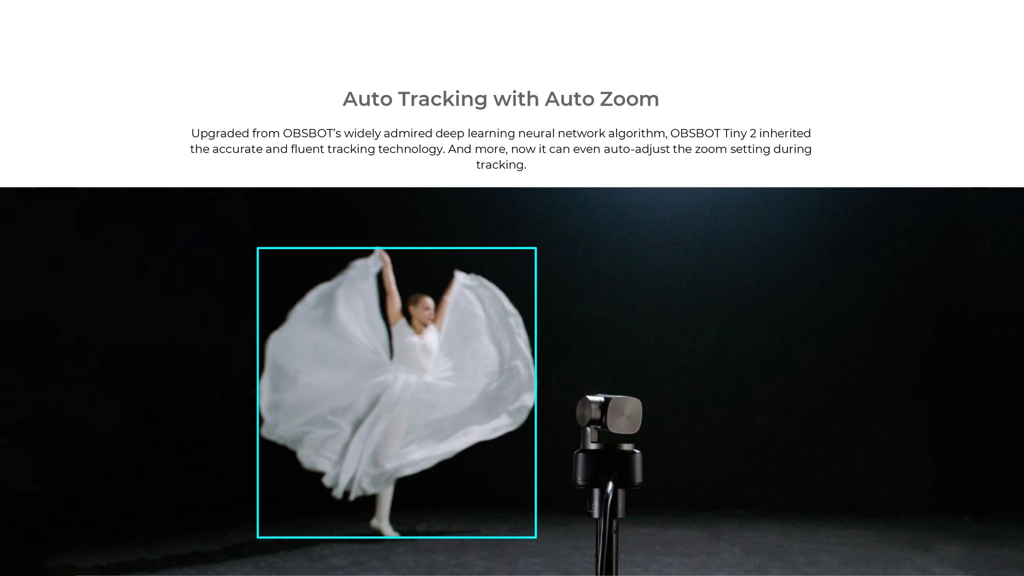 OBSBOT Tiny Meet PTZ Webcam AI-Tracking Auto-Framing in USA.