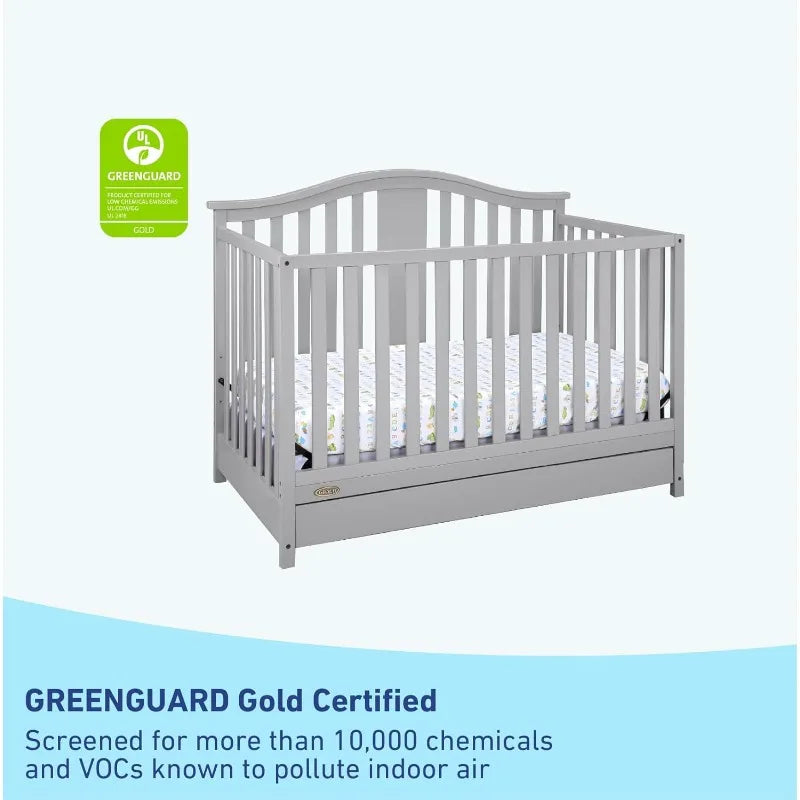 Convertible Crib Changer with Drawer (White) in USA