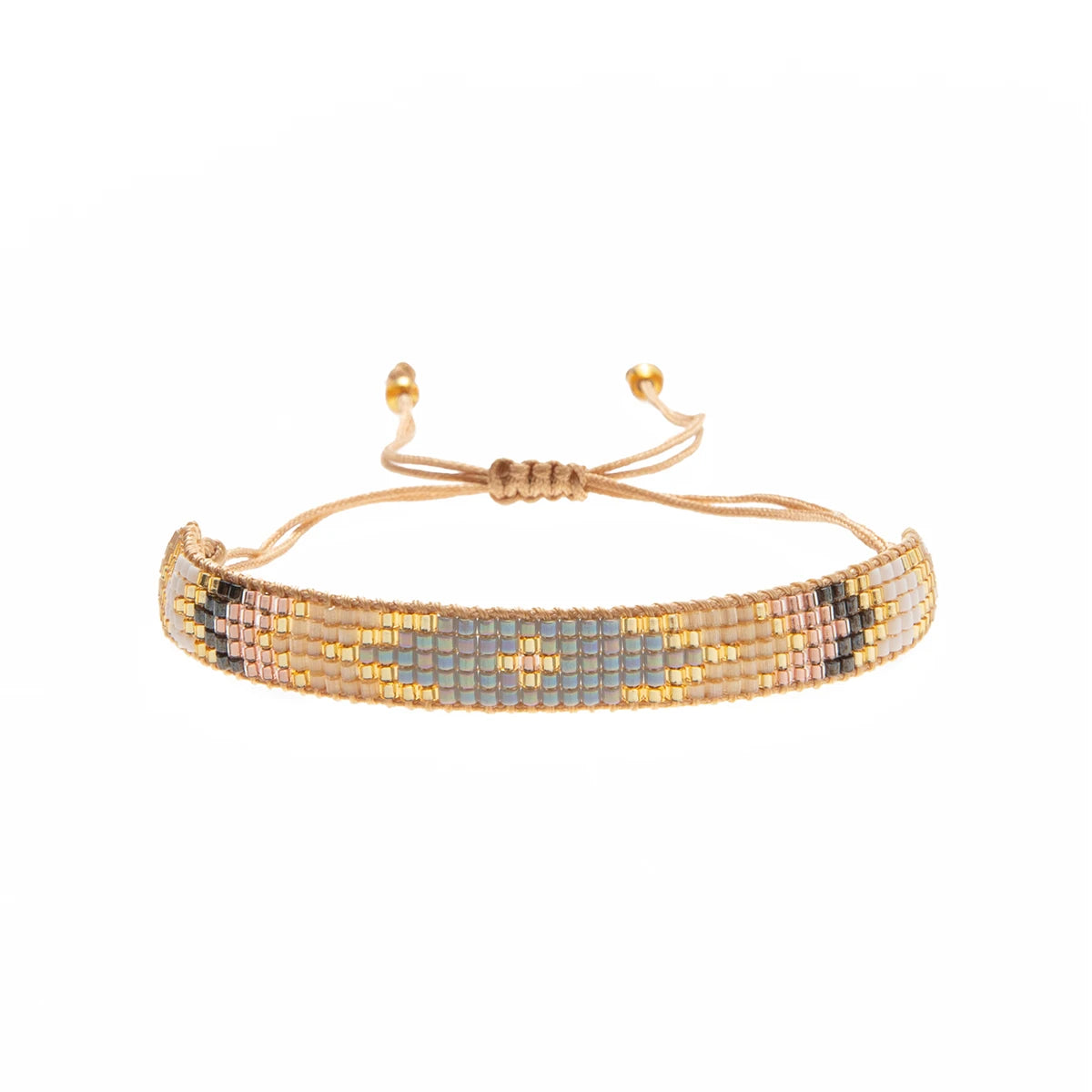 BLUESTAR Boho Miyuki Beaded Bracelet Adjustable Rope Bangle in USA.