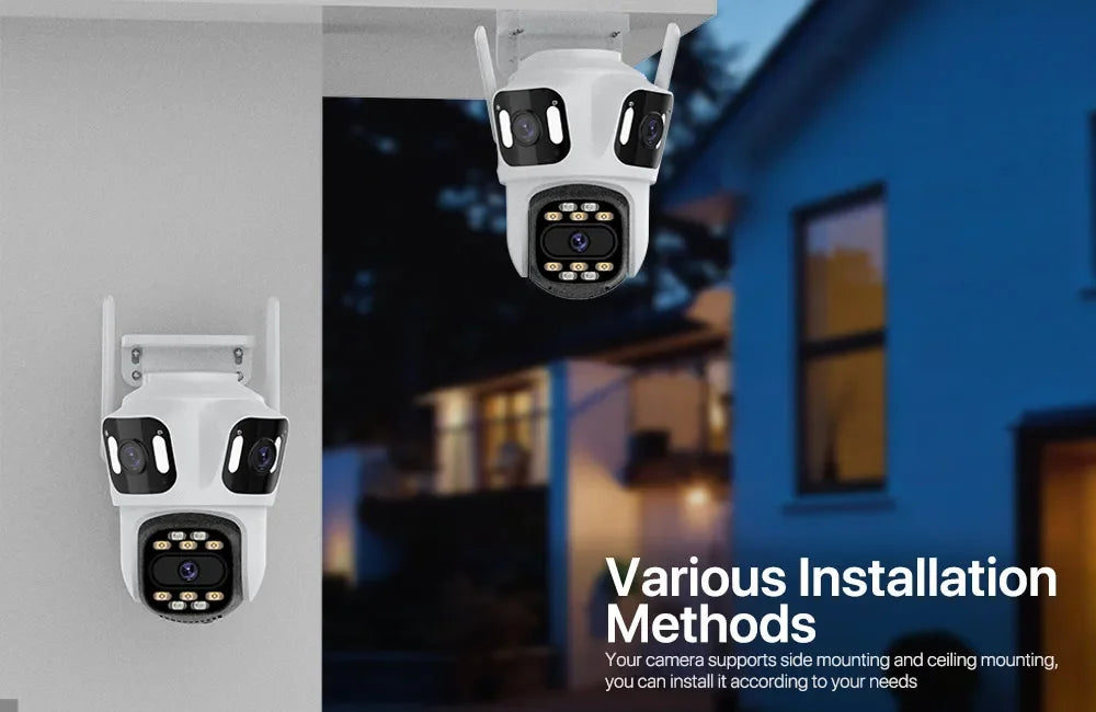 Three Screen IP Camera WiFi External Dual Lens IN USA.