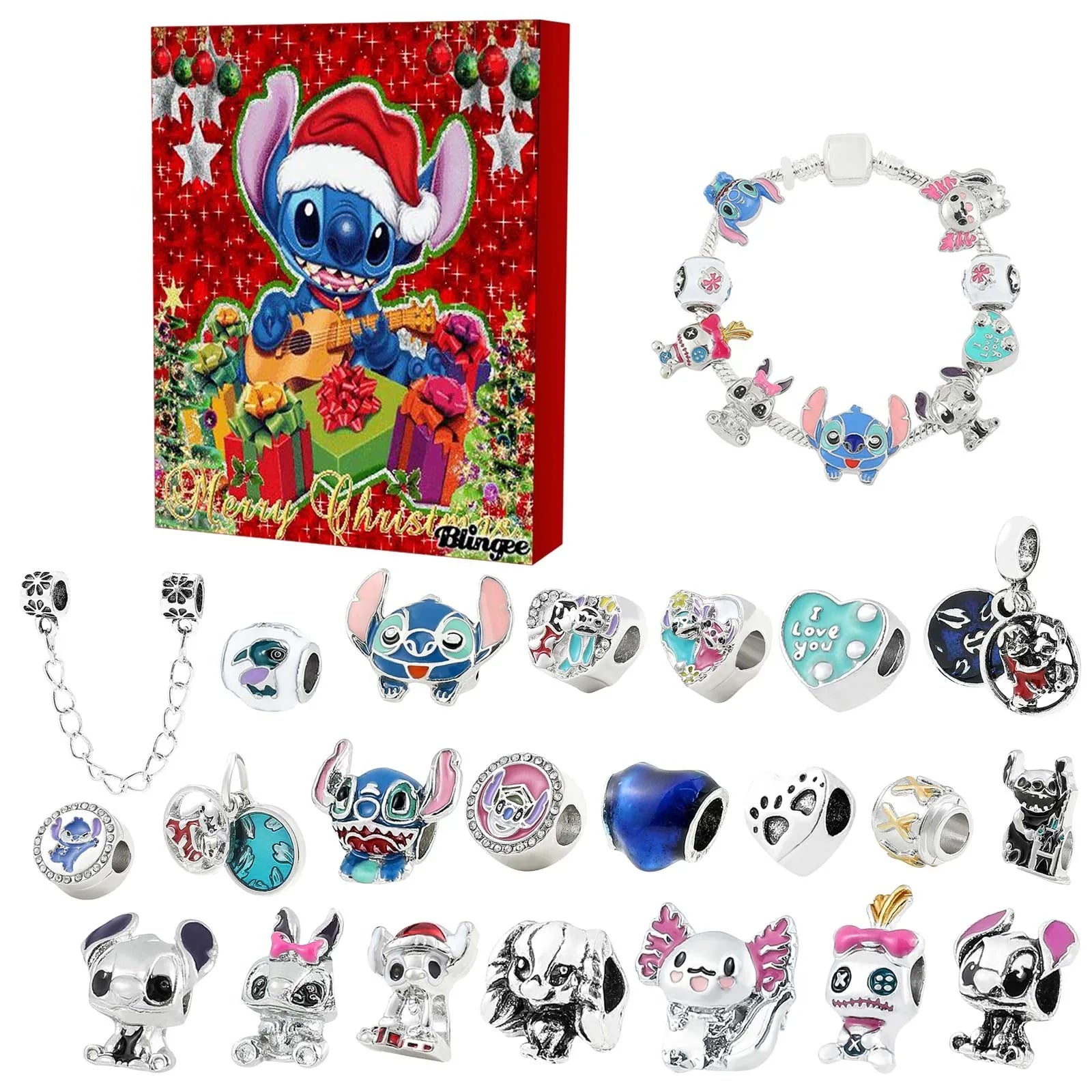 2024 Christmas Advent Calendar Gifts Bracelet Making Kit For For Kids 