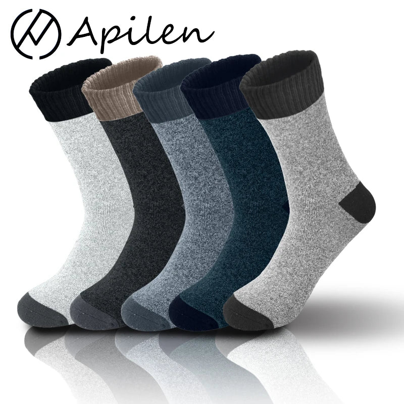 APILEN Winter Men Socks Business New Classical Thermal Warm in USA