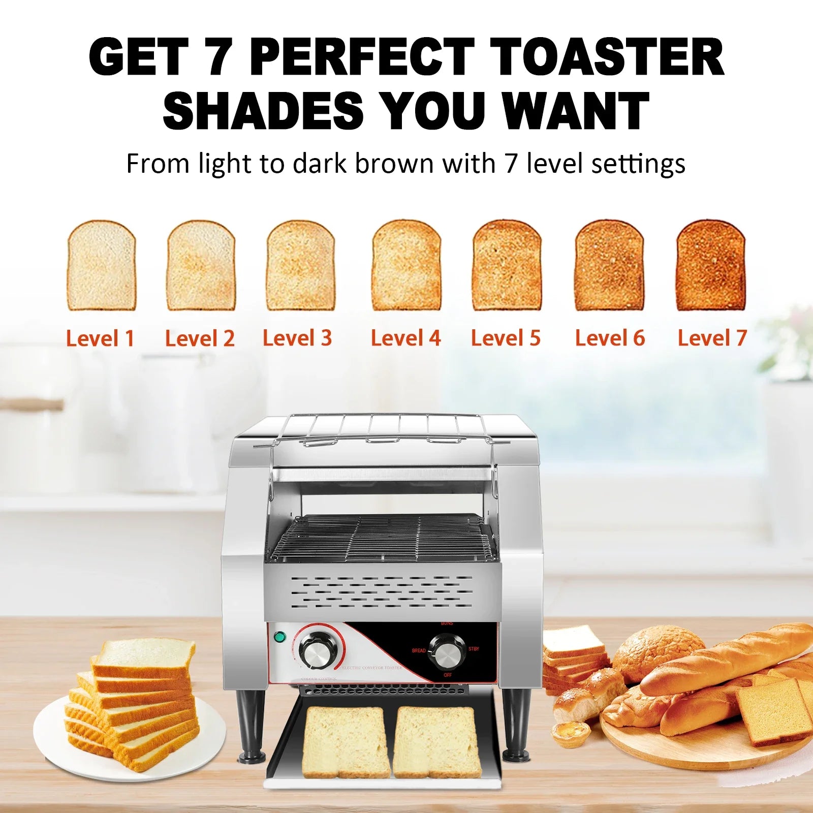 Commercial Toaster Stainless Steel Restaurant Toaster in USA.