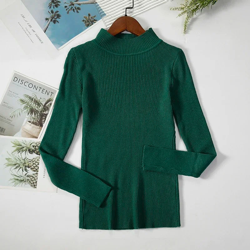 Women Spring Turtleneck Sweater Knitted Soft Pullovers cashmere in USA