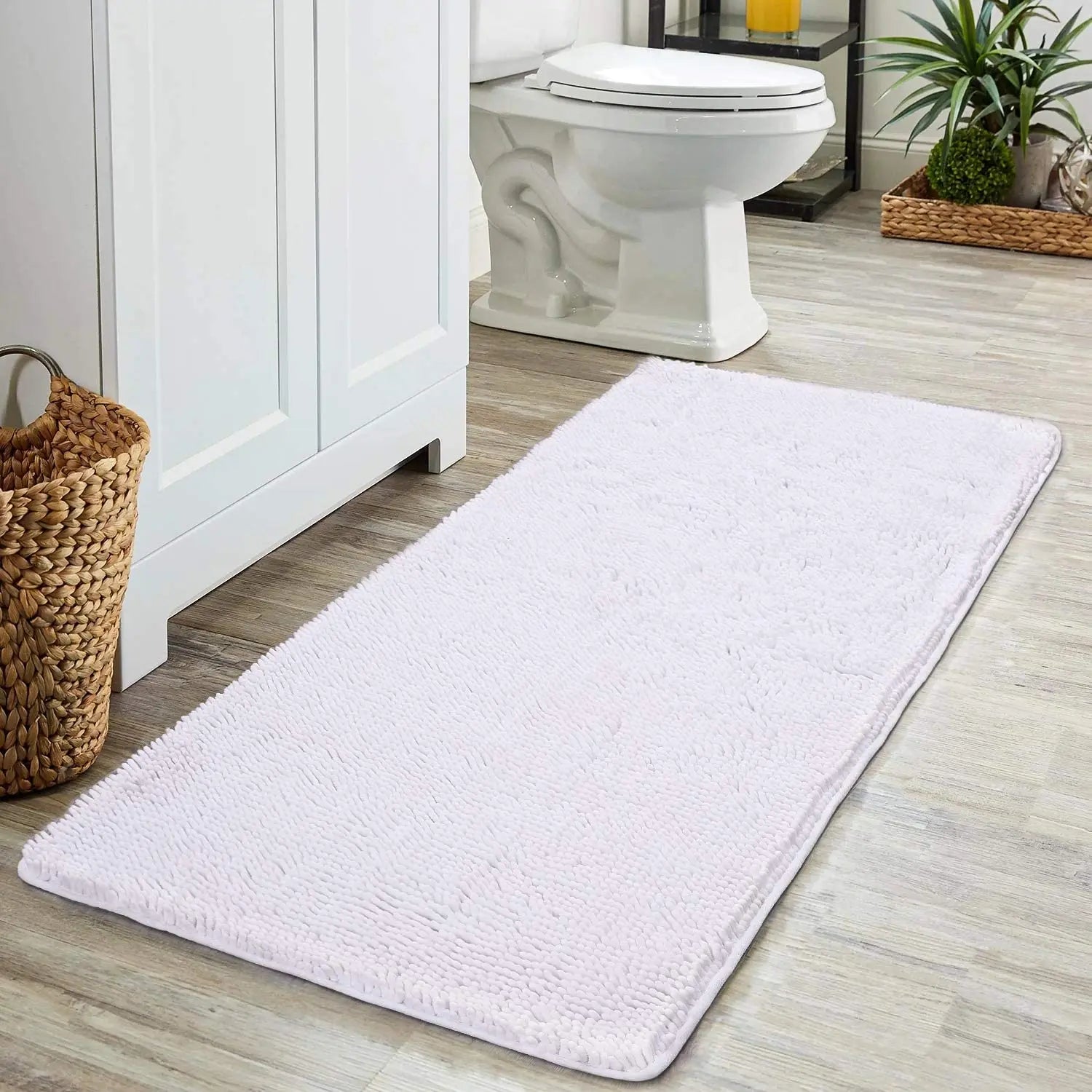 Non-slip super absorbent Bath mat Soft pile Foot mat Bathroom