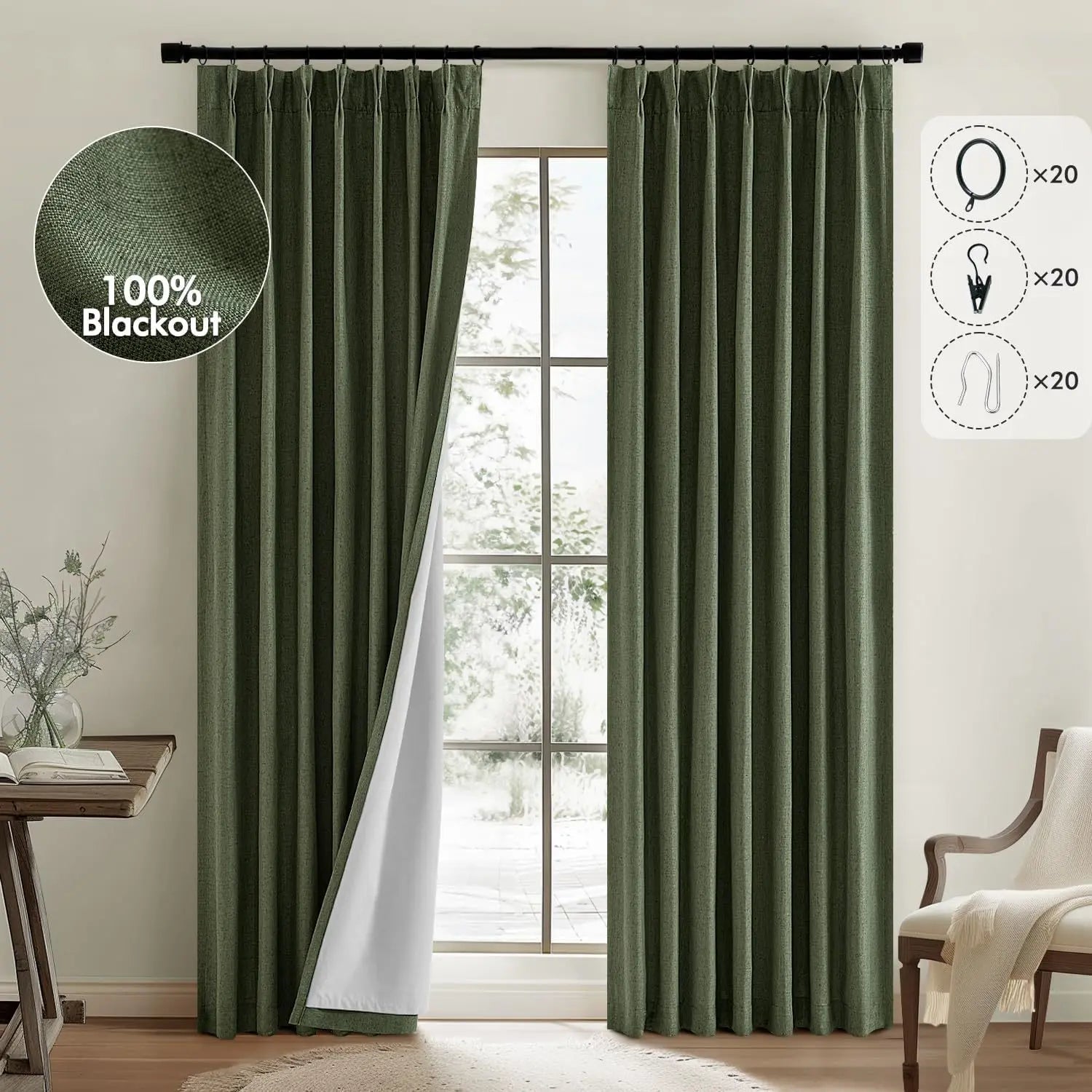 blackout linen curtains colored linen cotton curtains in USA