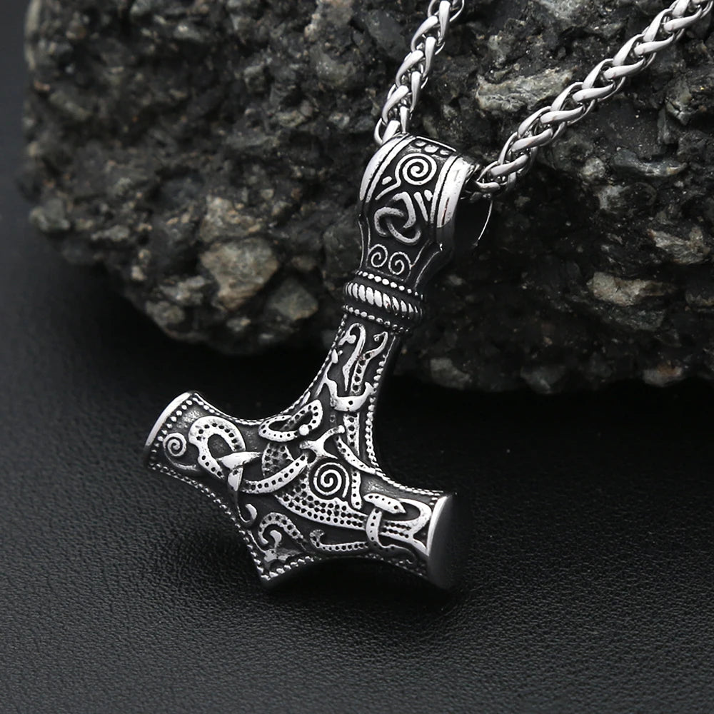 Vintage Classic Vikings Thor Mjolnir Hammer Pendant in USA