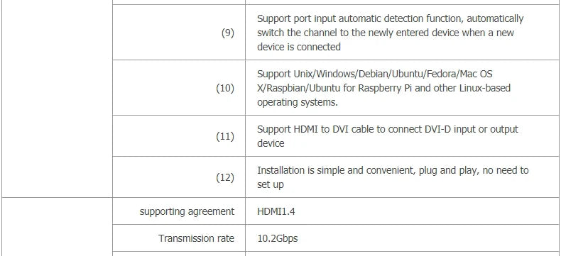 HDMI Switcher 4K 30Hz 3D USB2.0 HUB HDMI Switch 8x1 Automatic in USA.