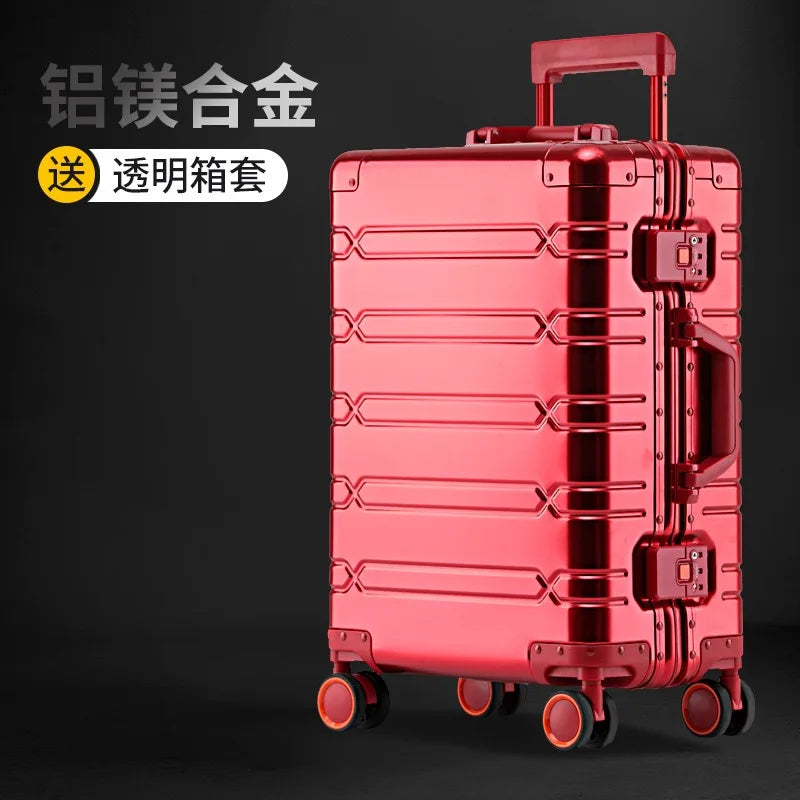 Aluminium Suitcases Wheeled Trolleys Business Trip in USA