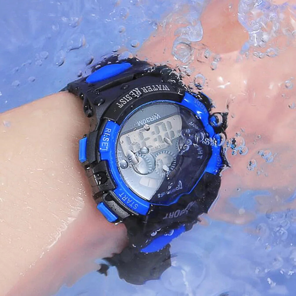 Kids Electronic Watches Color Luminous Dial Life Waterproof in USA