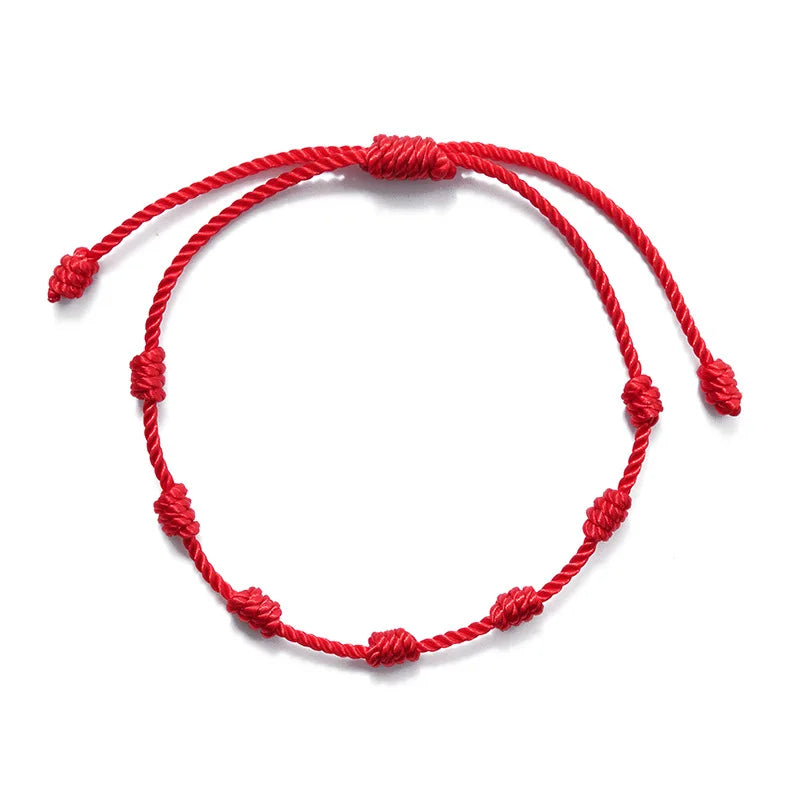 Knots Red Black String Bracelet For Protection Lucky Amulet in USA.