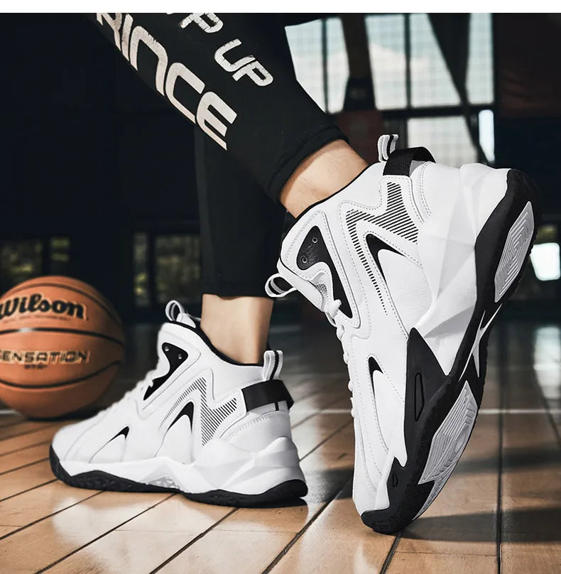 Autumn Winter Men High-Top PU Leather Basketball Shoes in USA