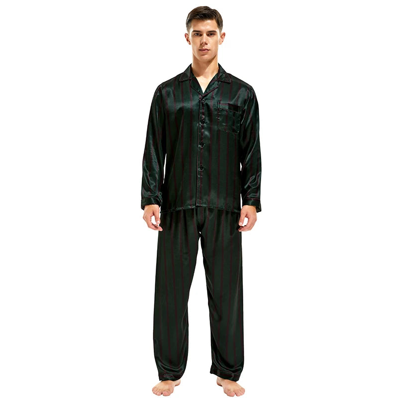 Tony&Candice Men's Satin Silk Pajama Set Men Pajamas Silk in USA