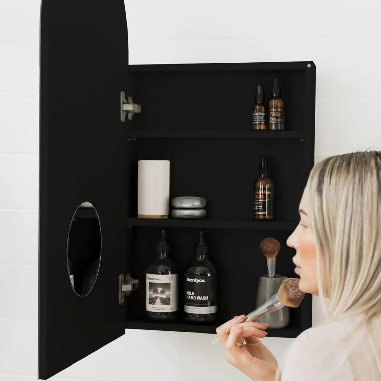 Arched Medicine Cabinet With Mirror For Bathroom Wall in USA.