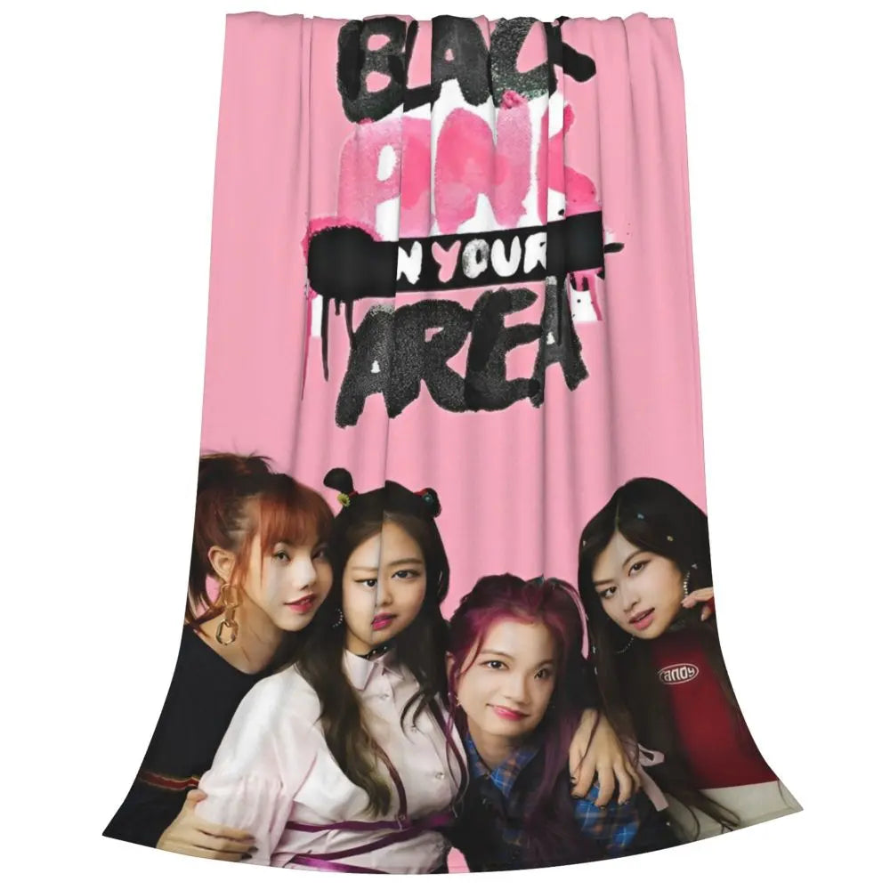 Music Idol Black-Pinks Girl Blankets Flannel All Season in USA