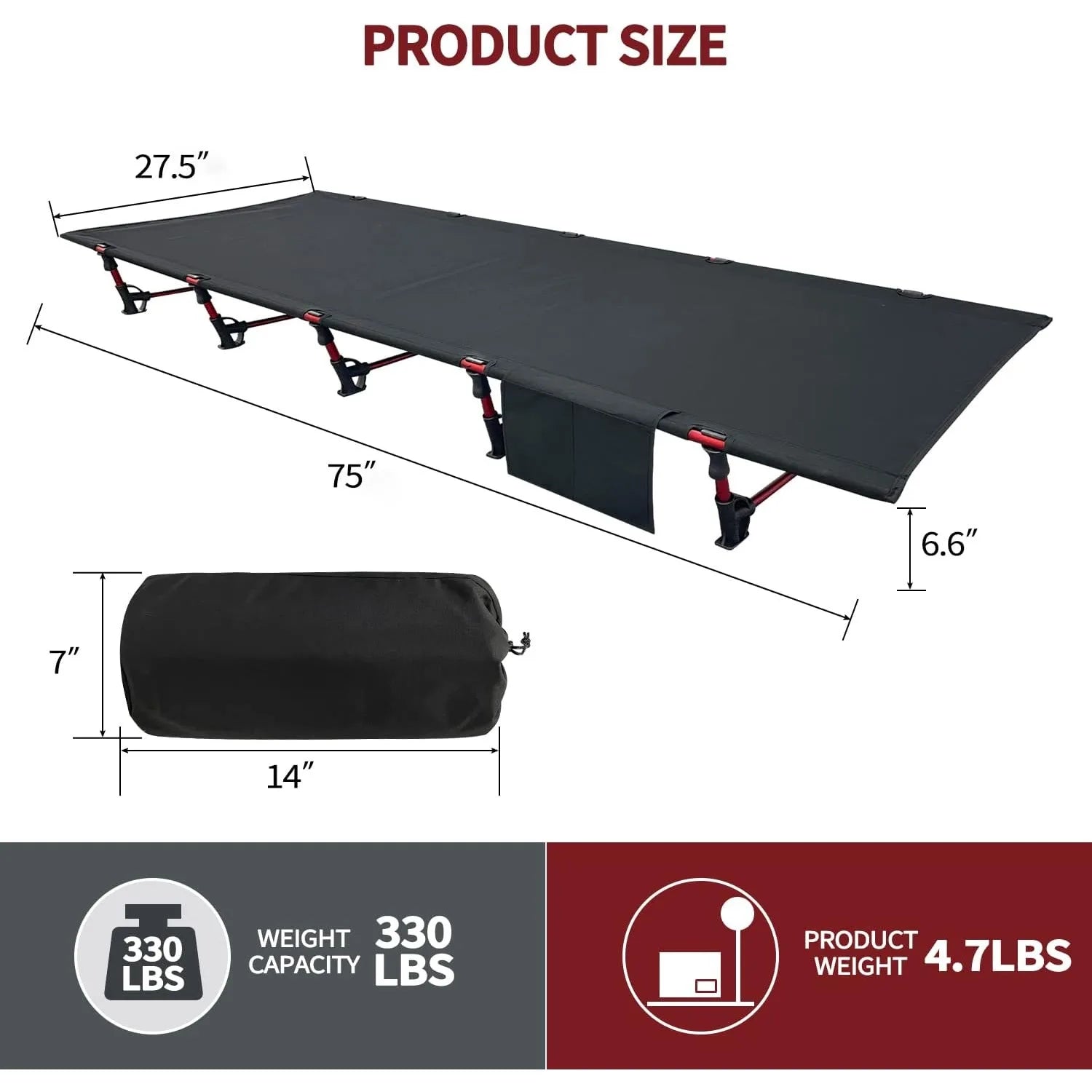 Cot Sleeping Cot Ultralight Backpacking Cot Bed in USA