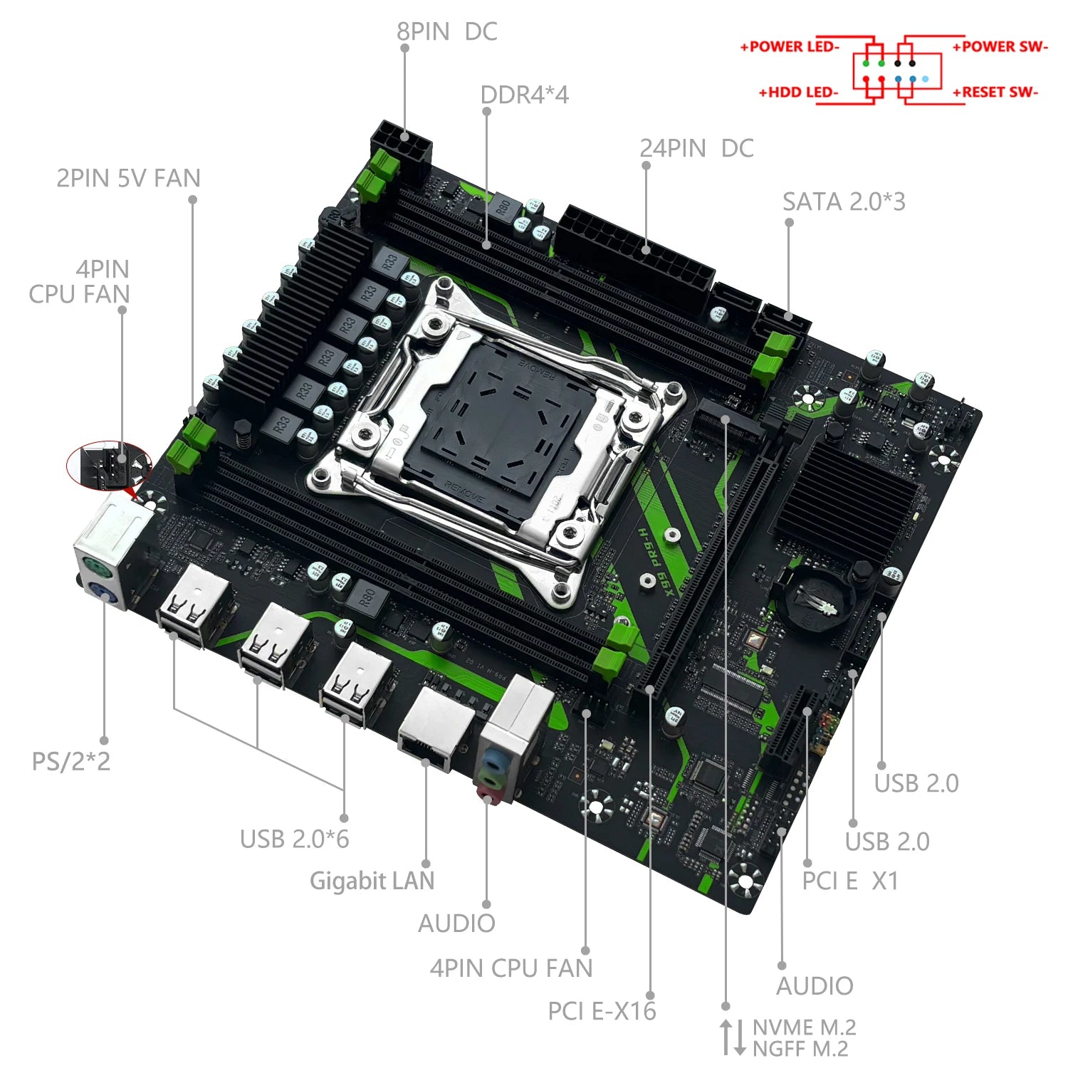 MACHINIST X99 PR9-H Motherboard Set Kit With Intel LGA2011-3 Xeon E5 2