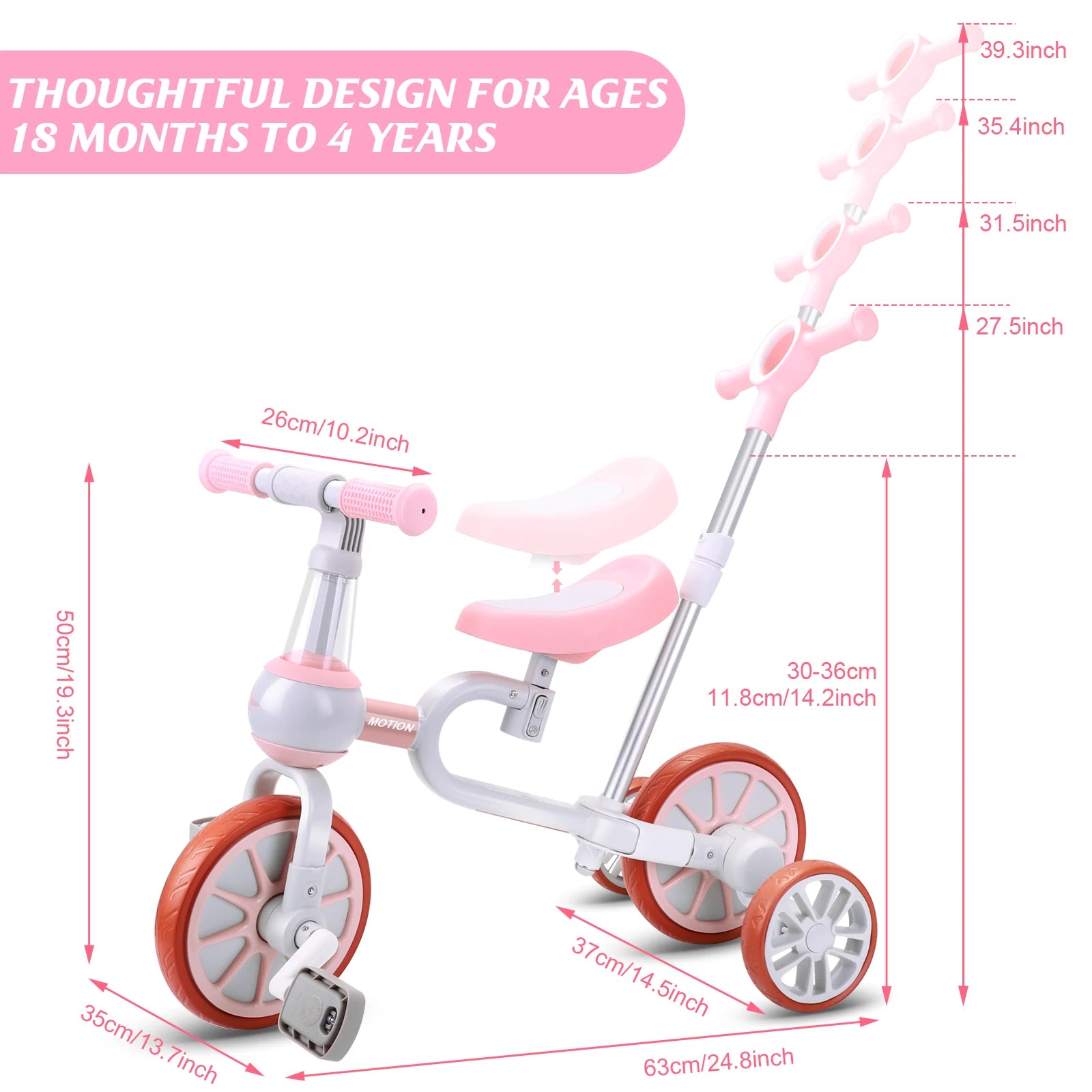 Girls Toddler/Baby Balance Bike Push Bike Riding Trikes Toys in USA