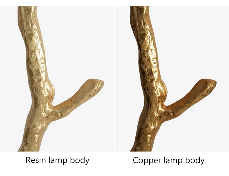 Nordic Ostrich Feather Led Floor Lamp Resin Copper IN USA.