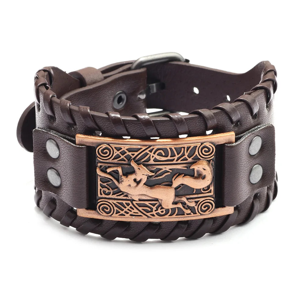 Leather Pirate Compass Bracelet Men's Bracelet in USA