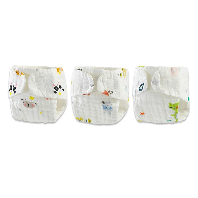 gauze baby cloth diapers cartoon baby training pants in USA