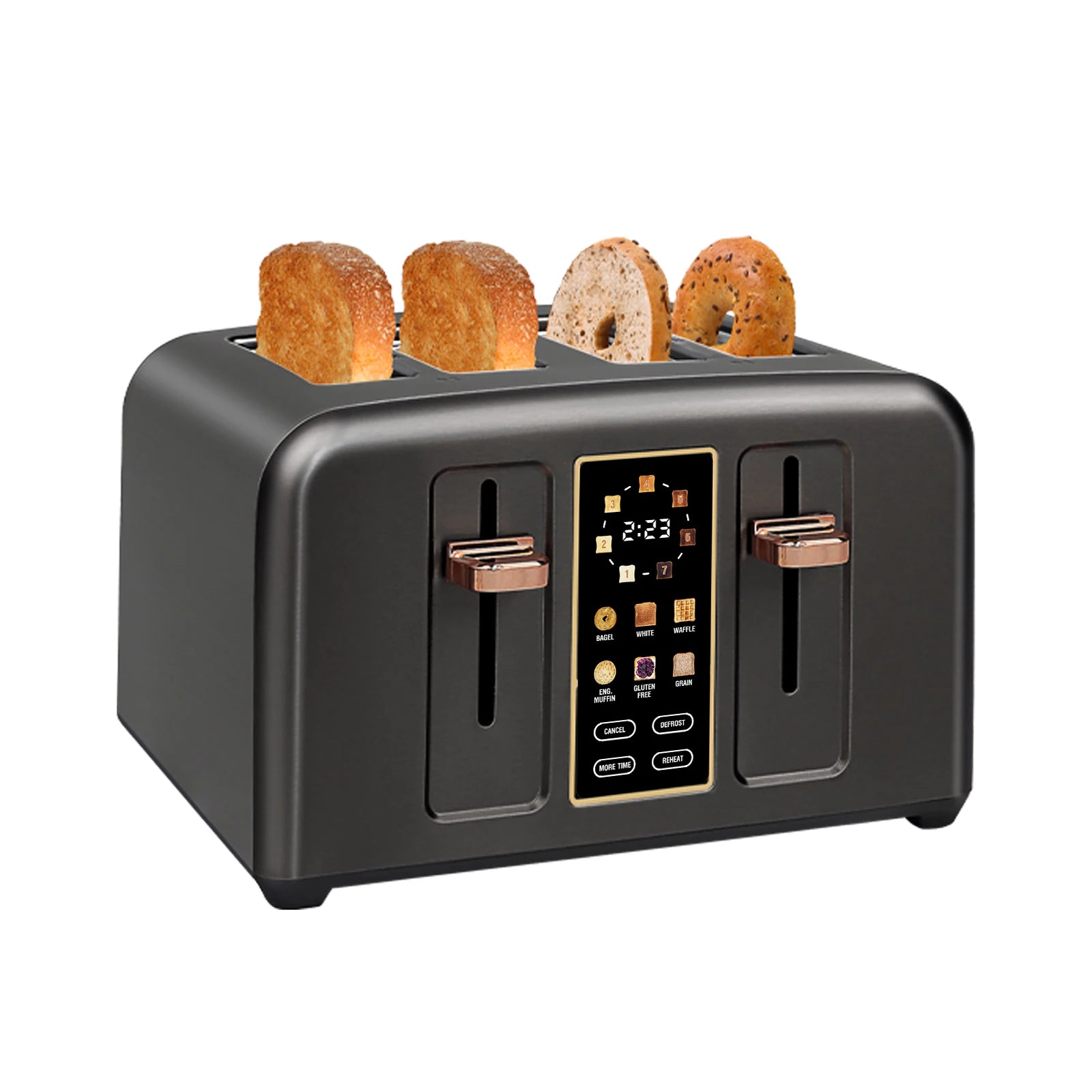 Toaster Slice,Stainless,LCD Display & Touch Buttons IN USA.