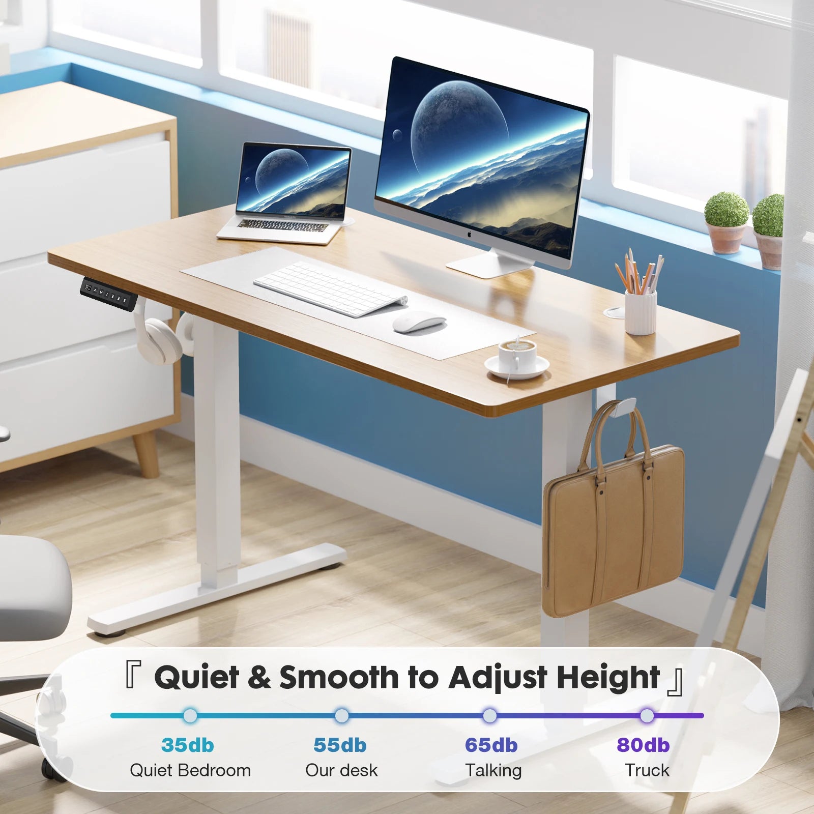 JHK Electric Standing Desk Height Adjustable IN USA.