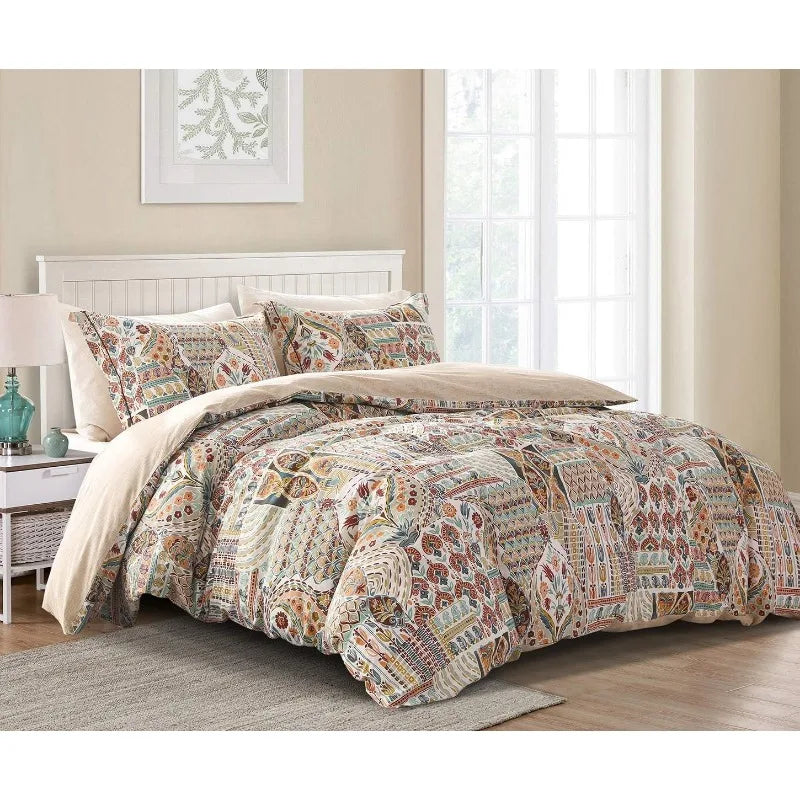 Duvet Cover, Thread Count Cotton Printed Luxury Floral Comforter