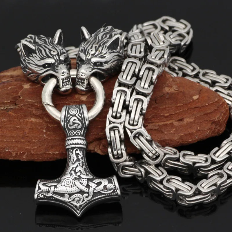 Fashion Viking style Thor hammer pendant necklace in USA