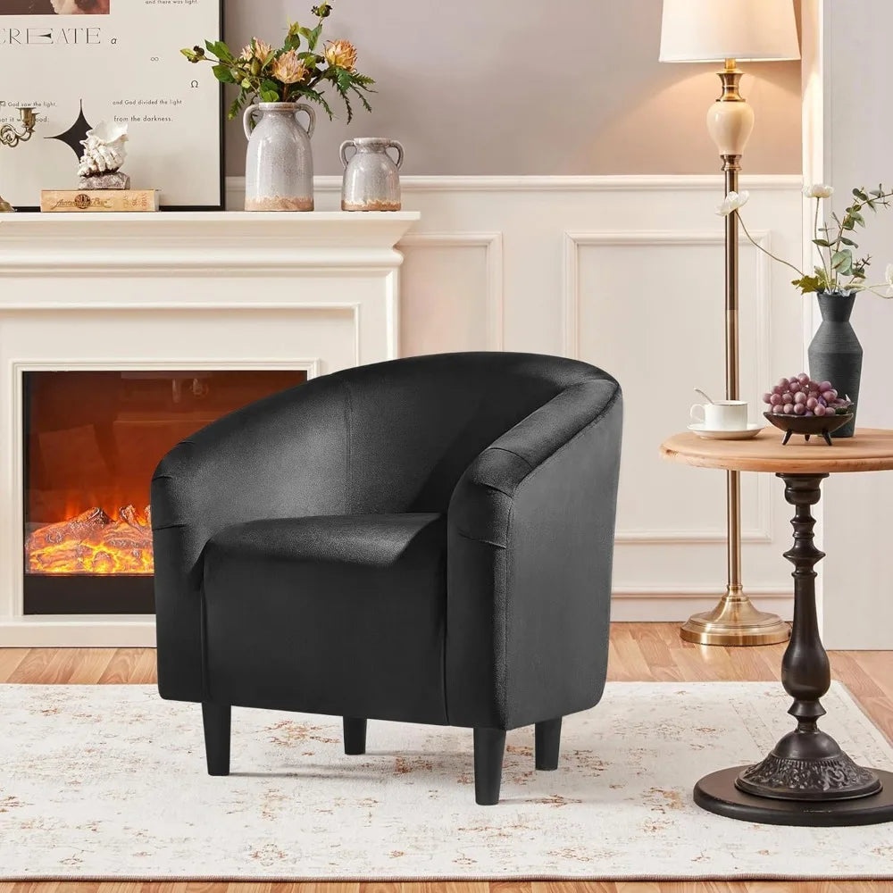 Modern Accent Chair Comfy Velvet Armchair Club Sofa IN USA.