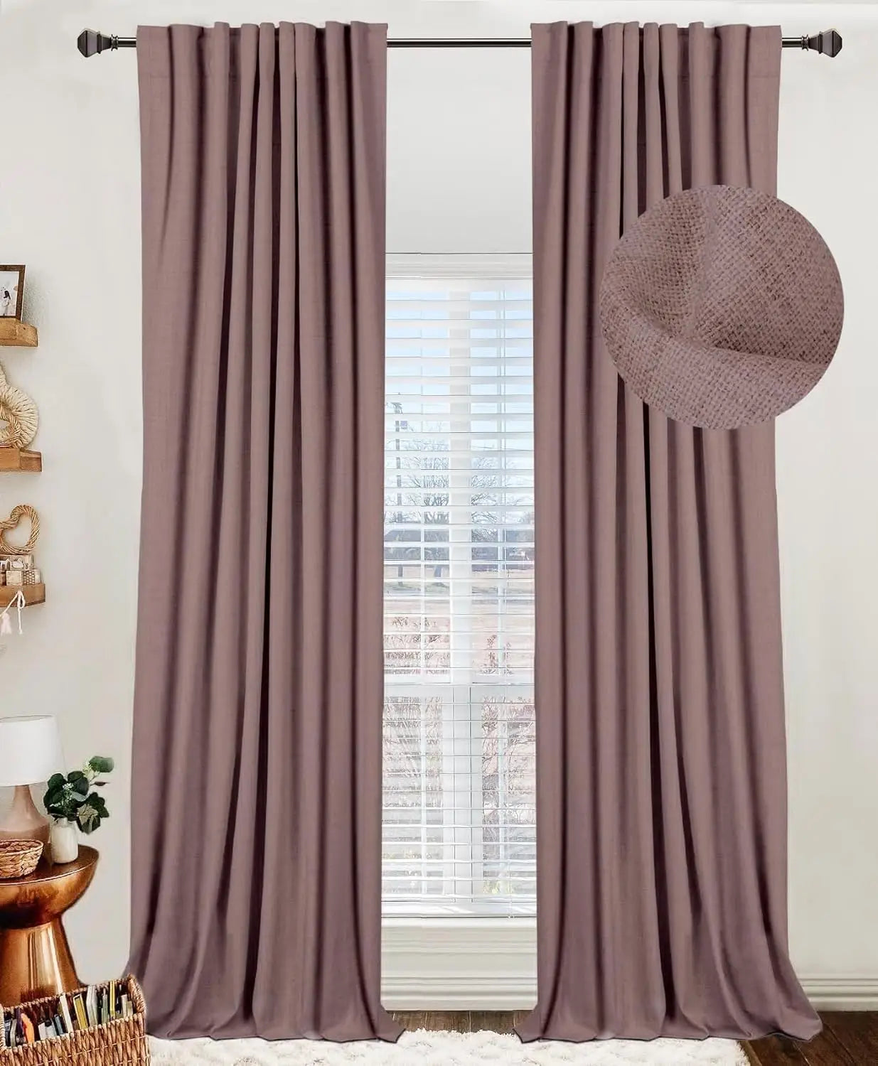 Blackout Shield Linen Blackout Curtains Bedroom in USA