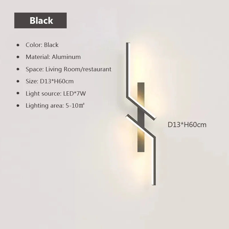 LED Wall Lamp Modern Minimalist Strip Wall Decor Lights Lighting IN USA.