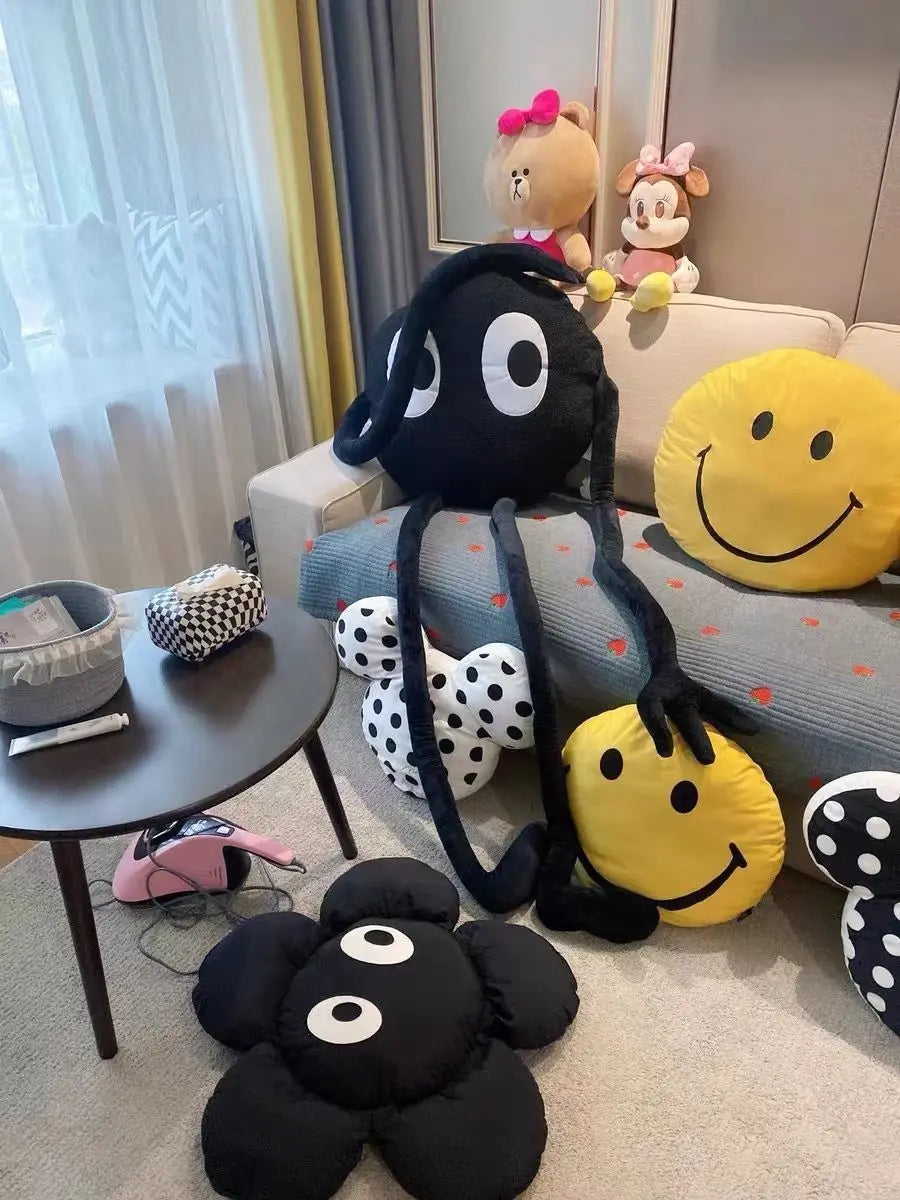 Cushion Black Coal Ball Doll Sofa, Bedroom, Pillow, Funny