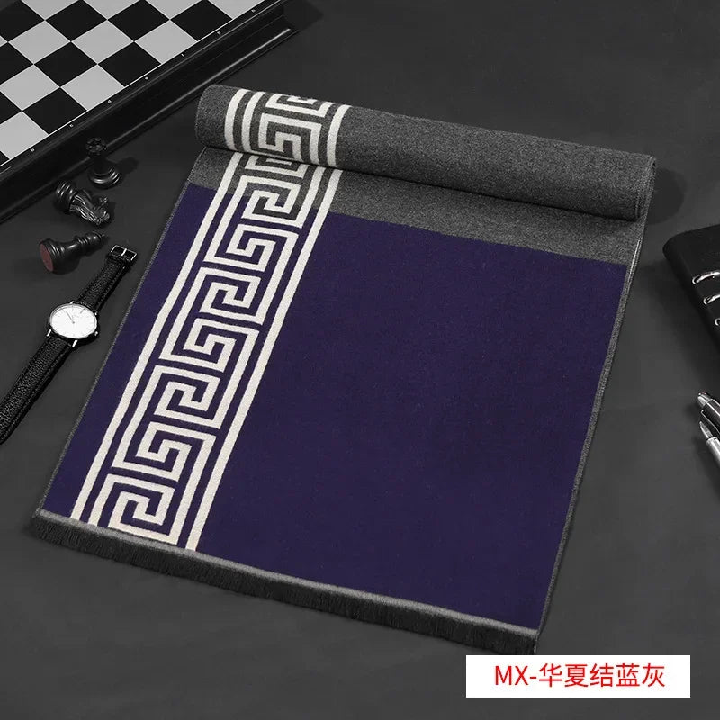 Classic Brand Scarf Men High Quality Cashmere Winter Warm in USA