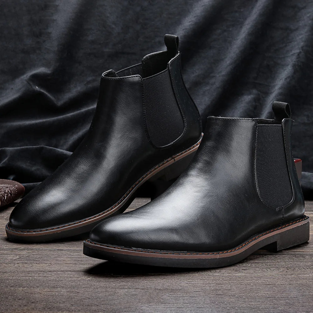 Brand Comfortable Fashion Leather Men Boots in USA